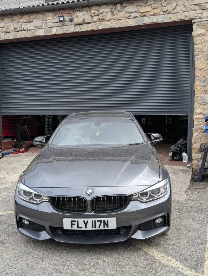 BMW 435d Gran Coupe Stage 2 remap outside workshop