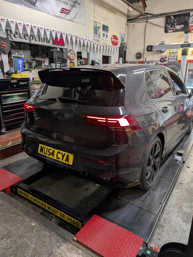 VW Golf R Mk8 on ramp for ECU remap