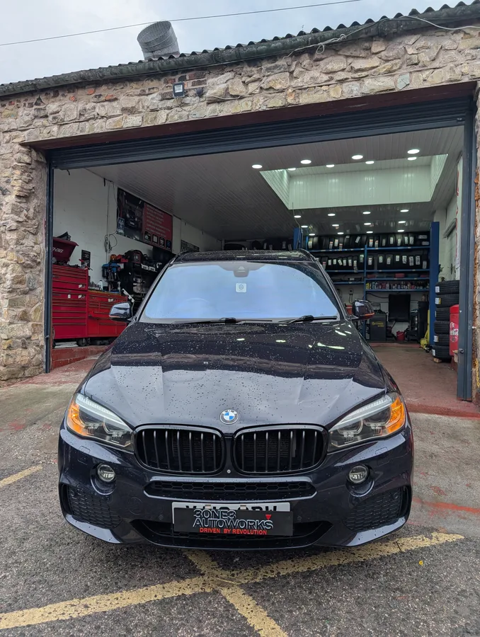 BMW X5 F15 outside workshop for tuning